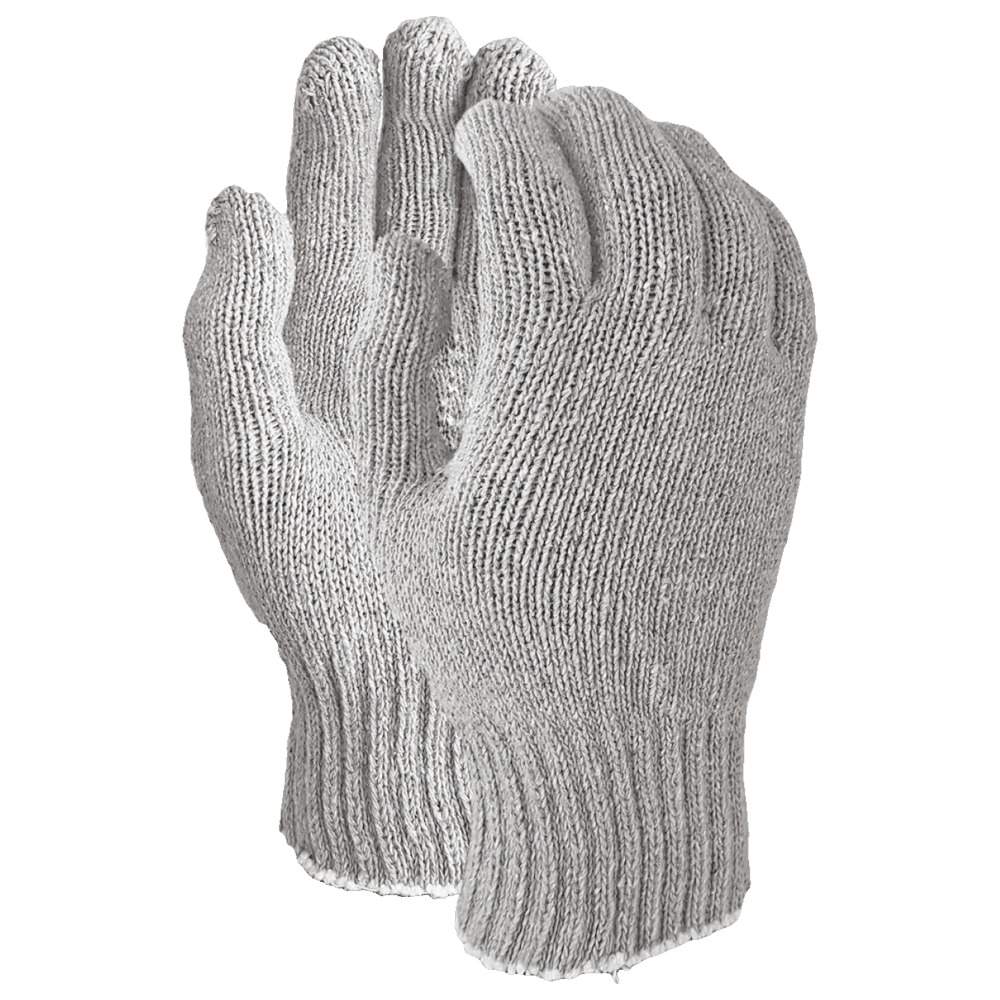 Guante Japonés con Puño Tejido Desechable de Algodón/Poliéster Calibre 7 Gris T-L MCR 9637