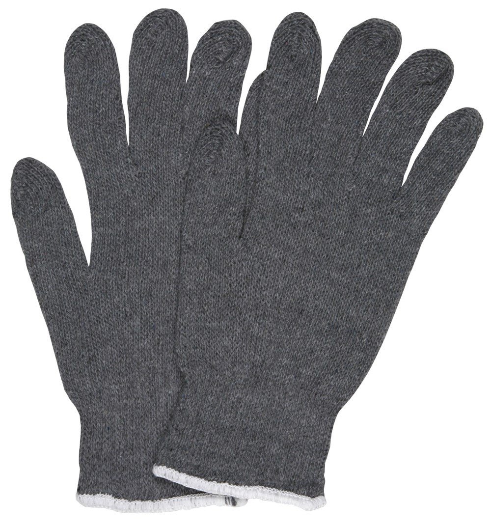 Guante Japonés con Puño Tejido Desechable de Algodón/Poliéster Calibre 7 Gris T-S MCR 9637