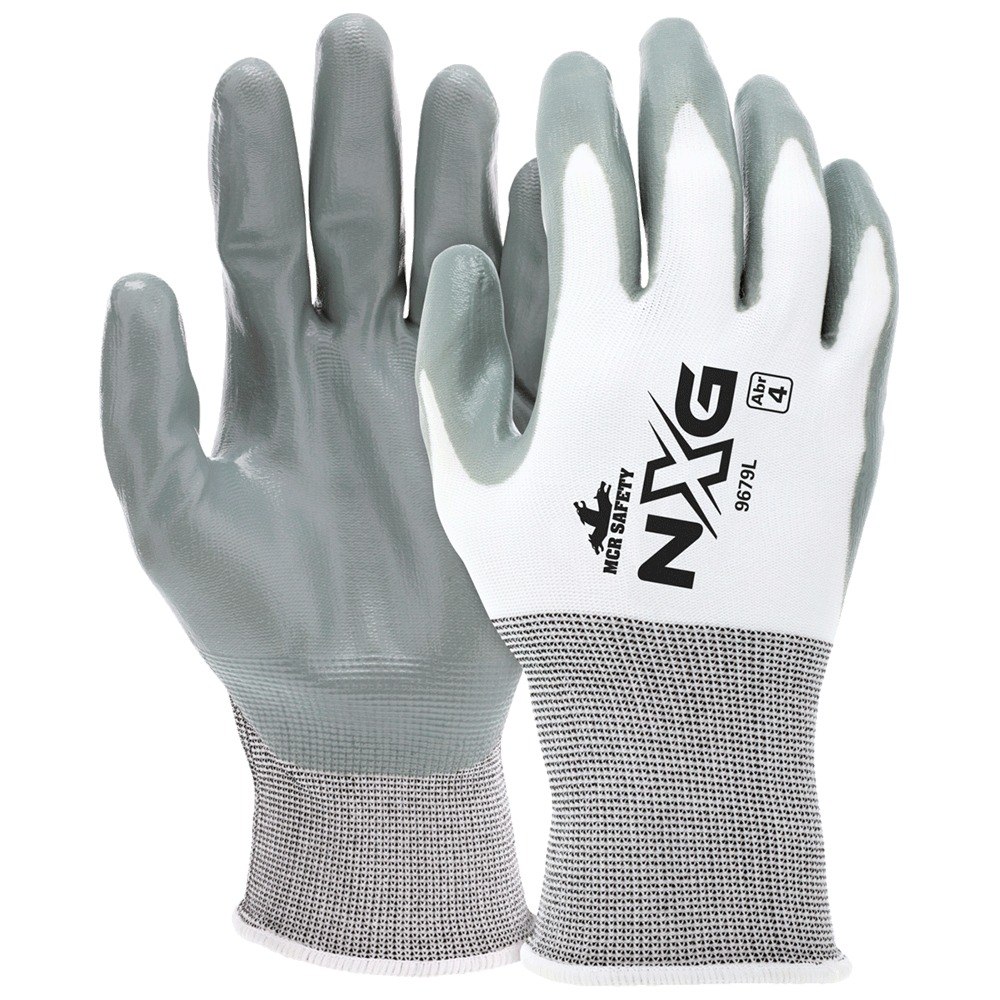 Guantes Shogun Desechable Cal 13 de Poliéster y Nitrilo Blanco/ Gris T- XS MCR 96799