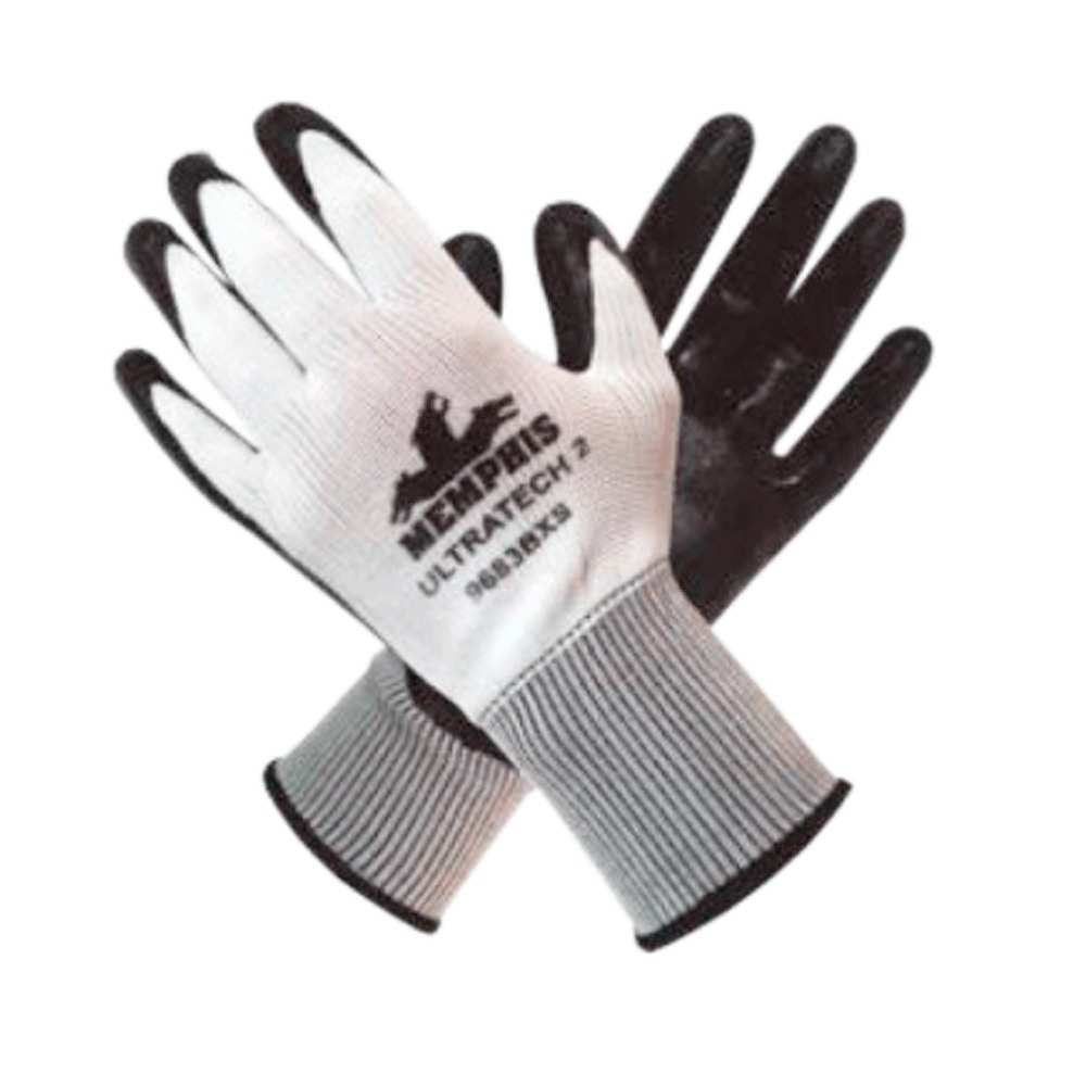 Guante Ultratech Cal 10 de Nylon y Nitrilo Blanco T-Xs MCR 9683B
