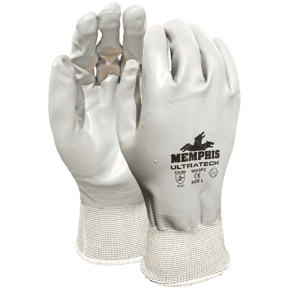Guante Ultratech de Nitrilo Gris MCR 9683FC