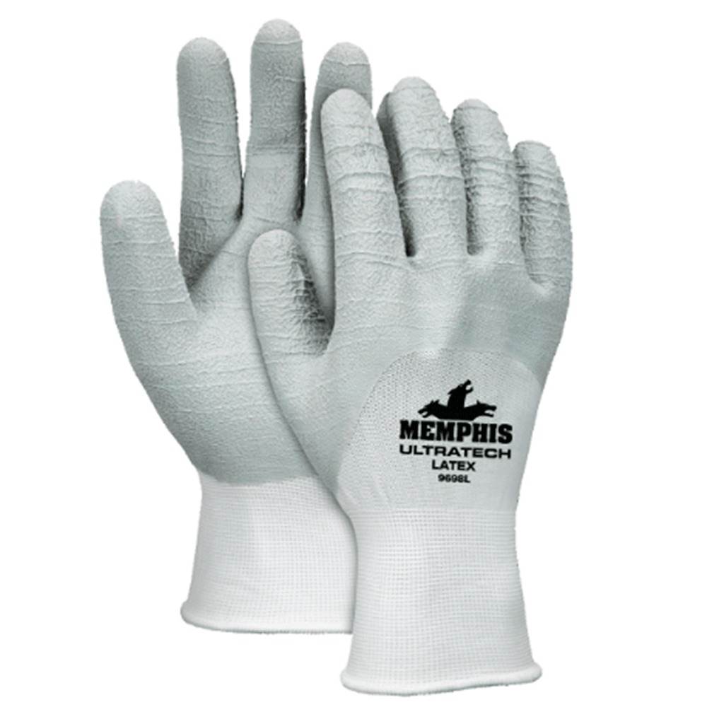 Guante Calibre 13 de Nylon con Revestimiento de Latex Blanco T-S MCR 9698