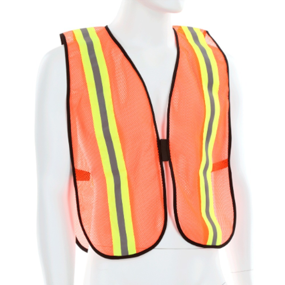 Chaleco Seguridad Malla Poliester Naranja MCR V201