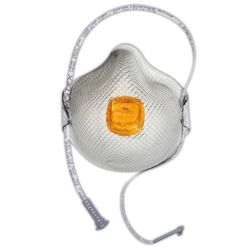 Respirador Desechable para Partículas N95 y Niveles Molestos de Vapores Orgánicos con Válvula de Exhalación y Handystrap Blanco T-M/G MOLDEX 2800