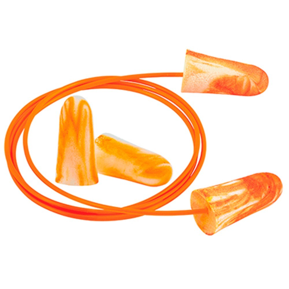 Tapones Desechable con Cordón Libre de PVC Naranja MOLDEX 6650