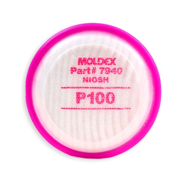 Filtro/Disco para Partículas P100 Contra Vapores Orgánicos ,Gases y Ácidos Magenta MOLDEX 7940