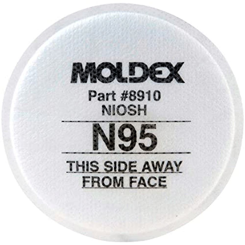 Filtro para Partículas sin Fibra de Vidrio para Respiradores Blanco MOLDEX 8910