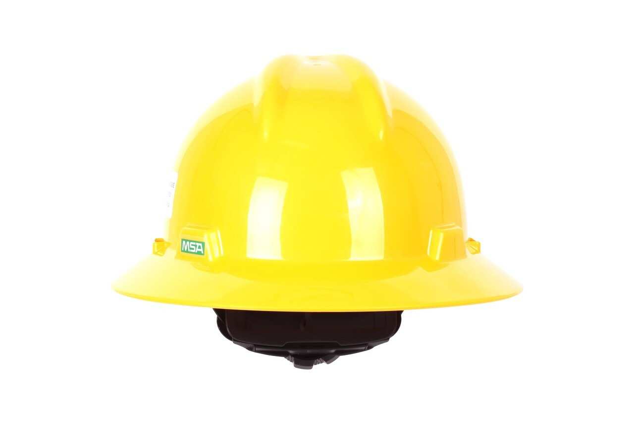 Casco Ala Ancha V-Gard con Suspensión Fas-Trac Amarillo MSA 10023676