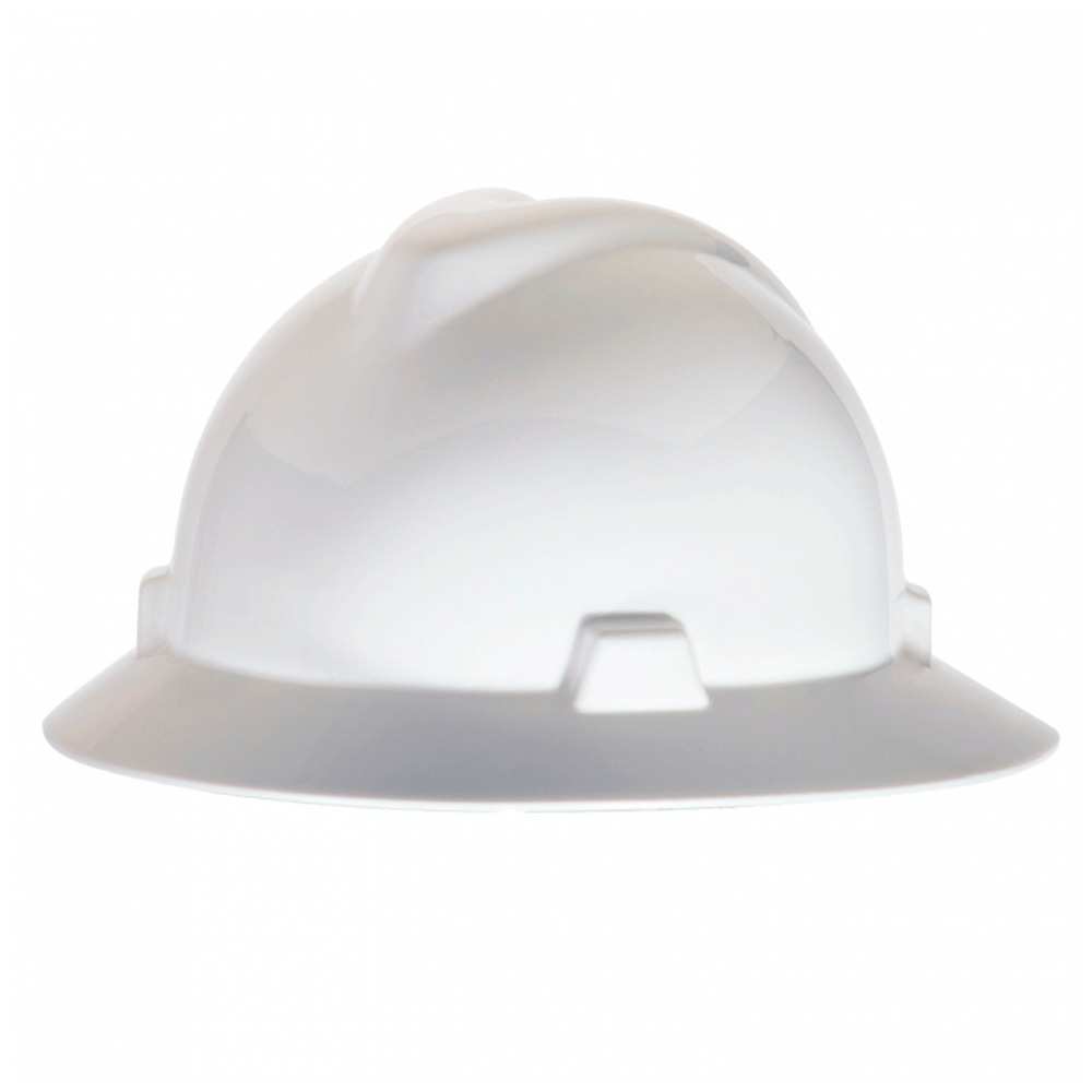 Casco Sombrero V-Gard Ala Completa Matraca de 4 puntos Blanco MSA M2303541F