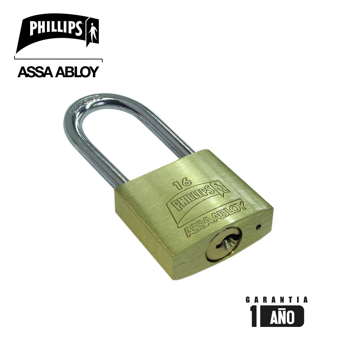PHILLIPS - CANDADO LATON 16GL CAJA