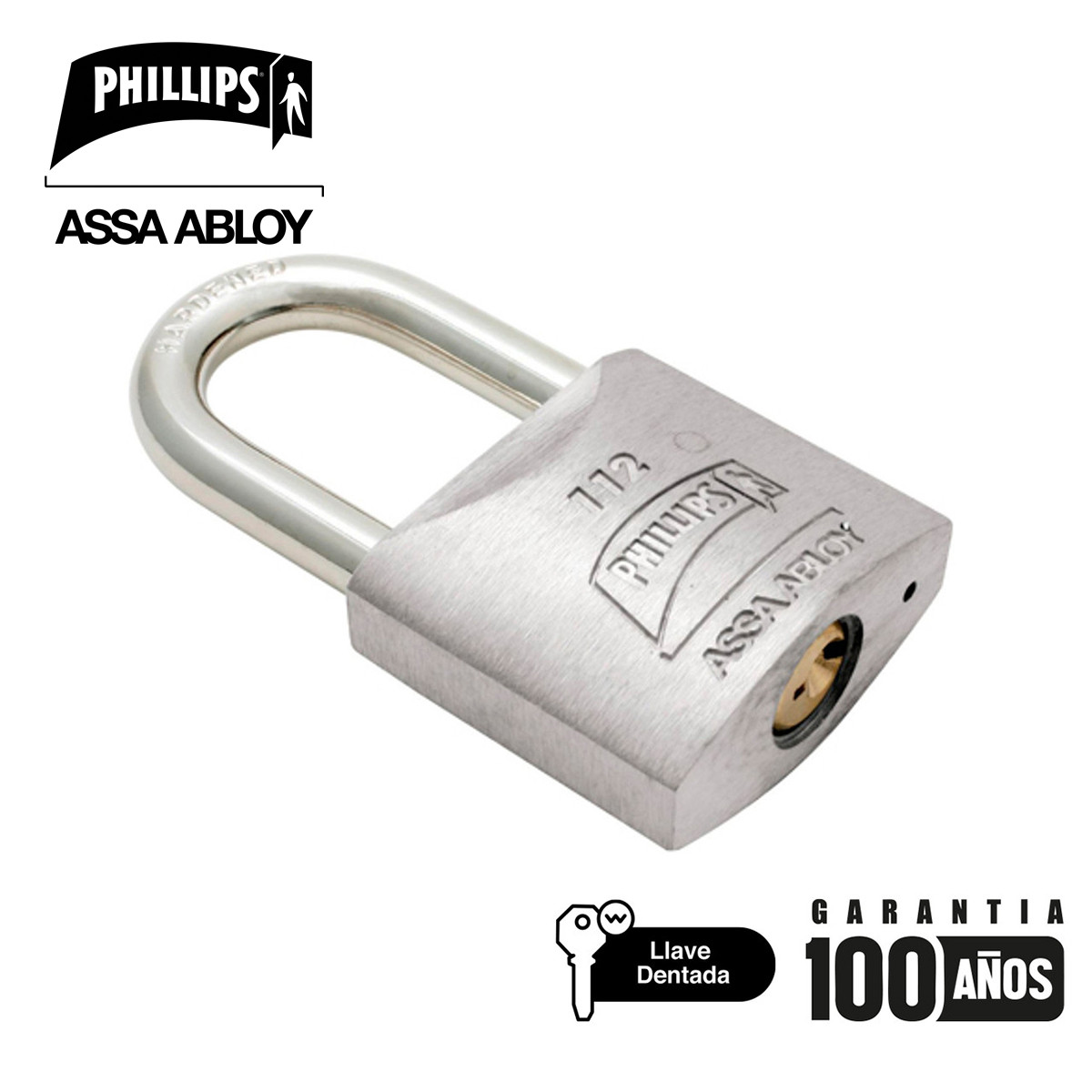 PHILLIPS - CANDADO METALICO 112GL CAJA