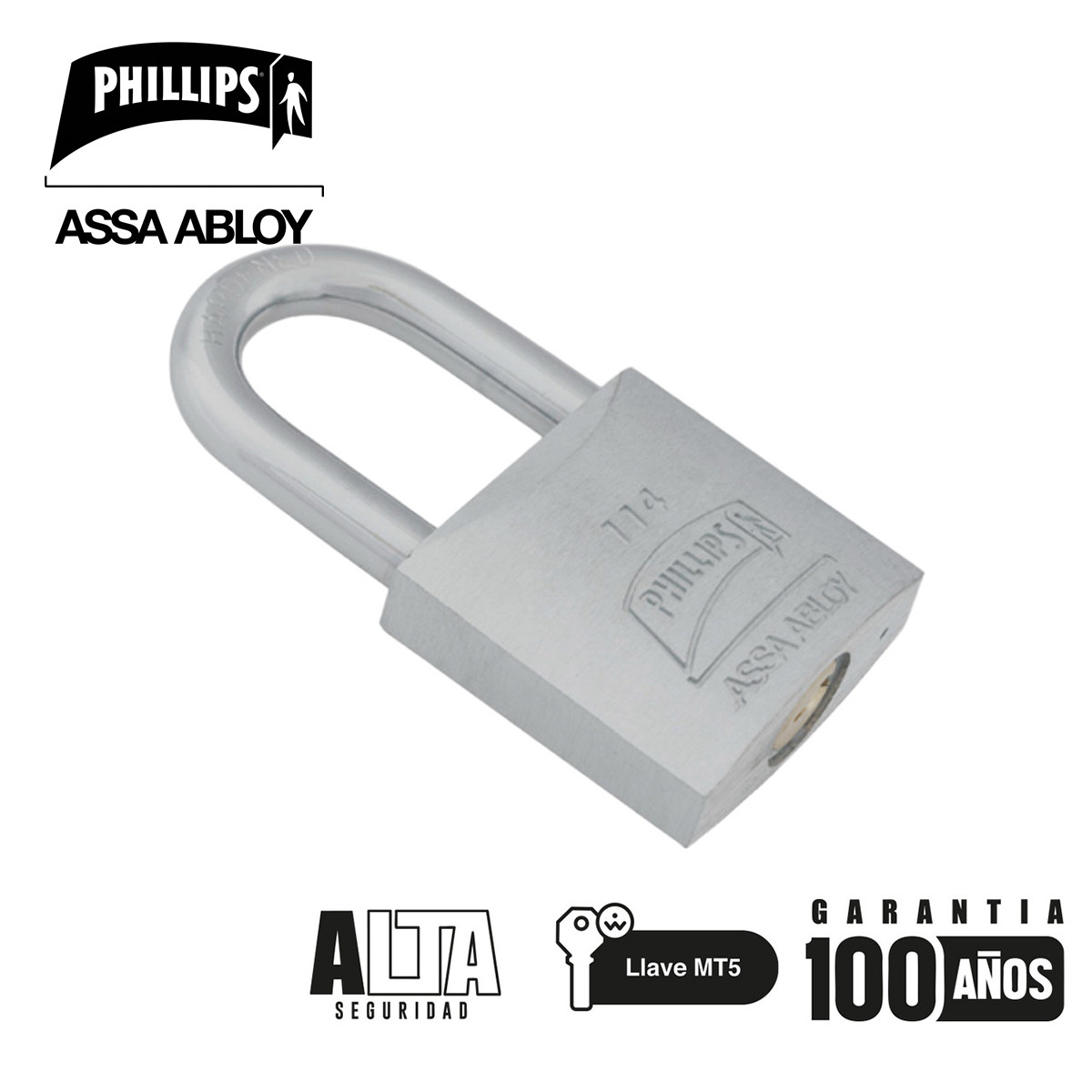 PHILLIPS - CANDADO METALICO 114GL CAJA