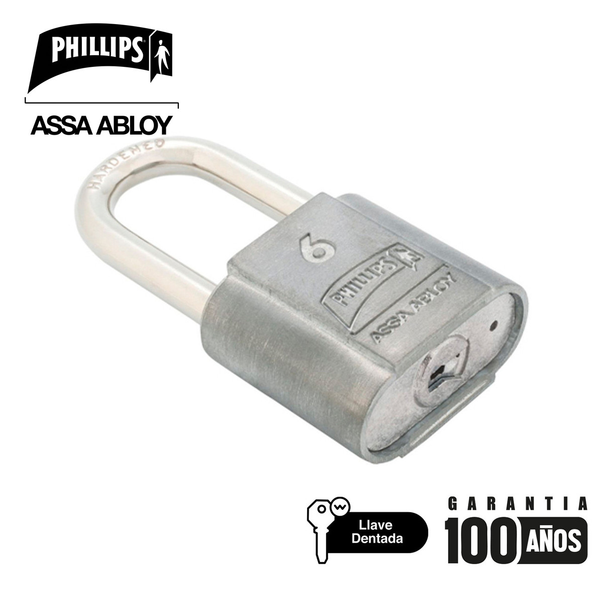 PHILLIPS - CANDADO METALICO 6GL CAJA
