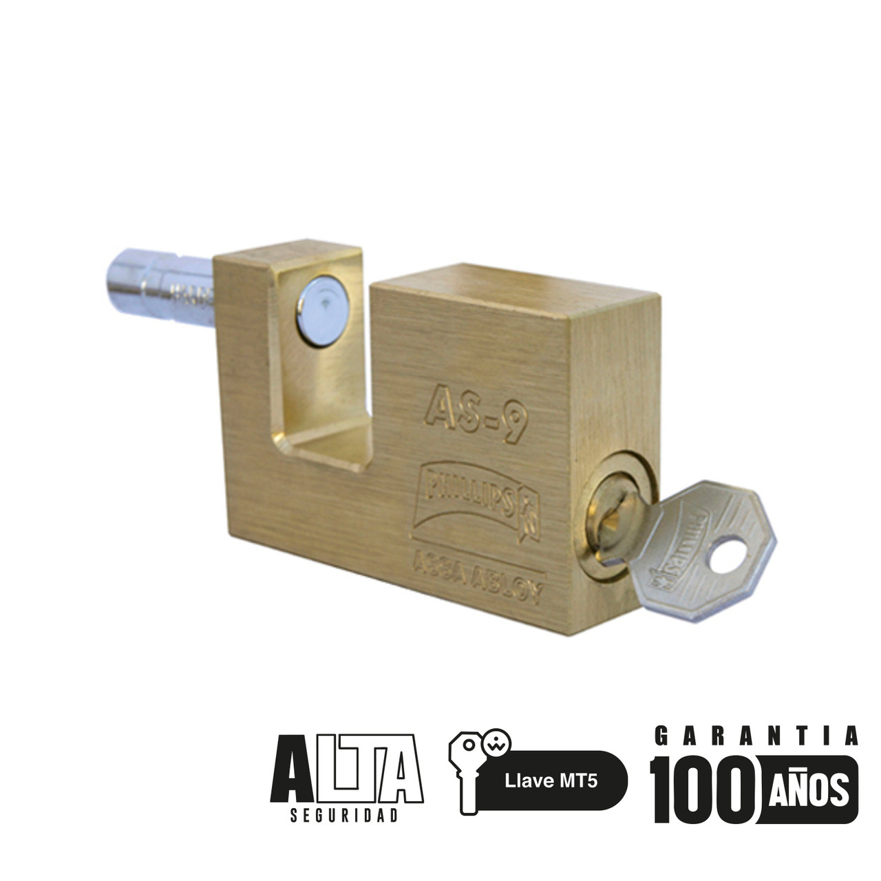 PHILLIPS - CANDADO CORTINA AS-9 LAT ON CAJA