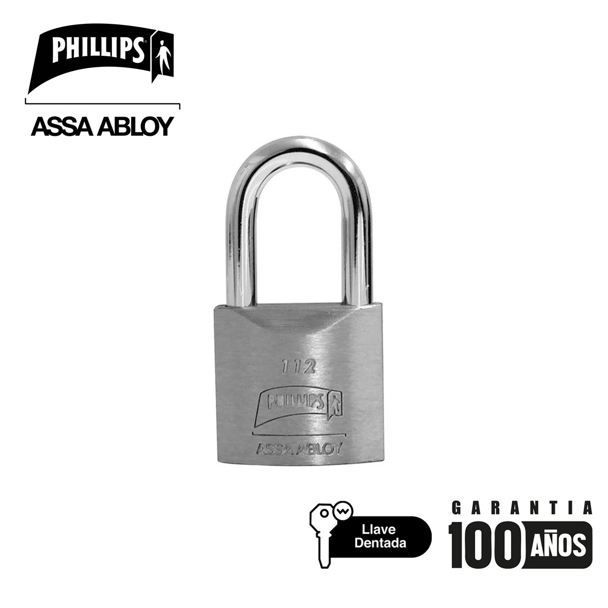 PHILLIPS - CANDADO METALICO 112GL B LISTER