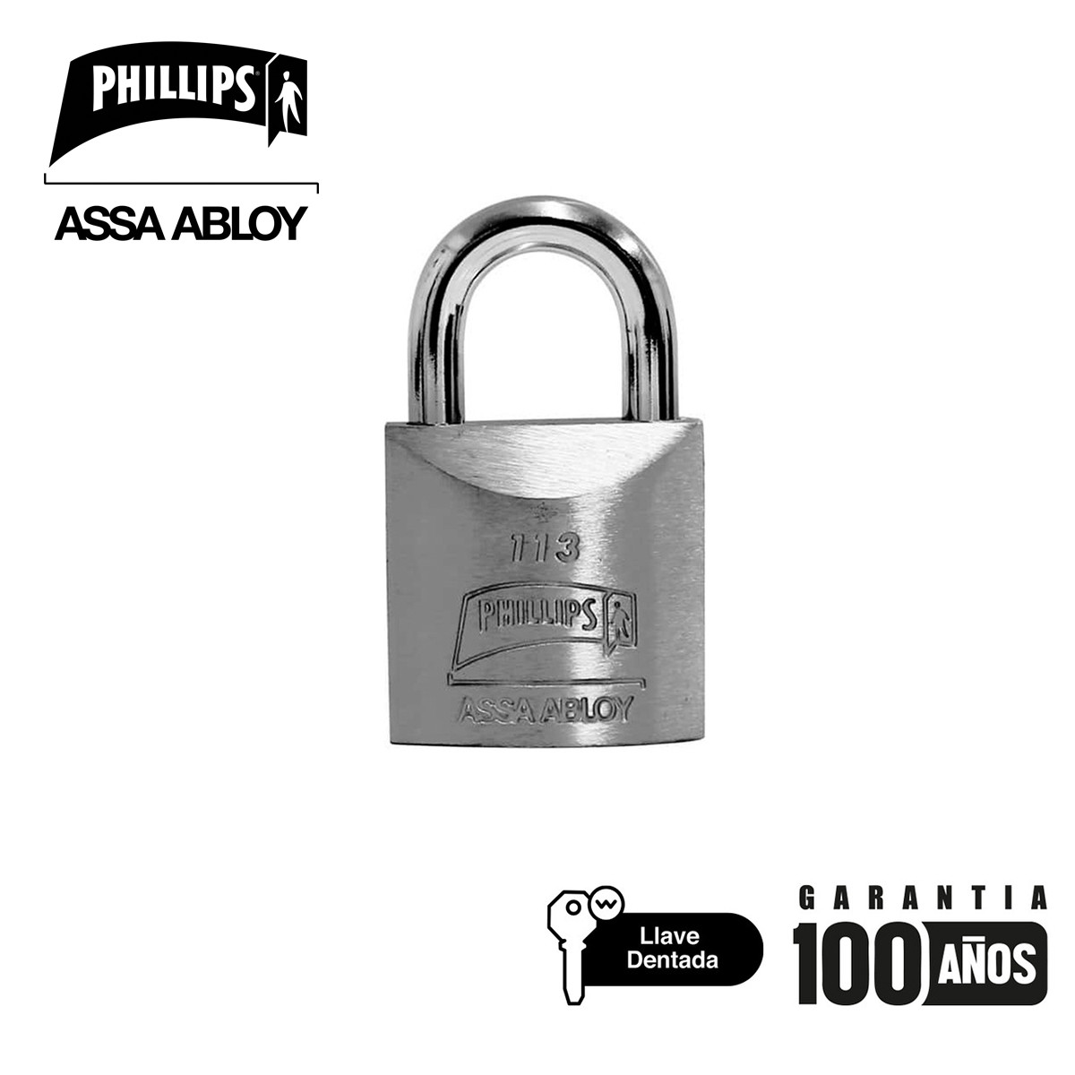 PHILLIPS - CANDADO METALICO 113GL B LISTER