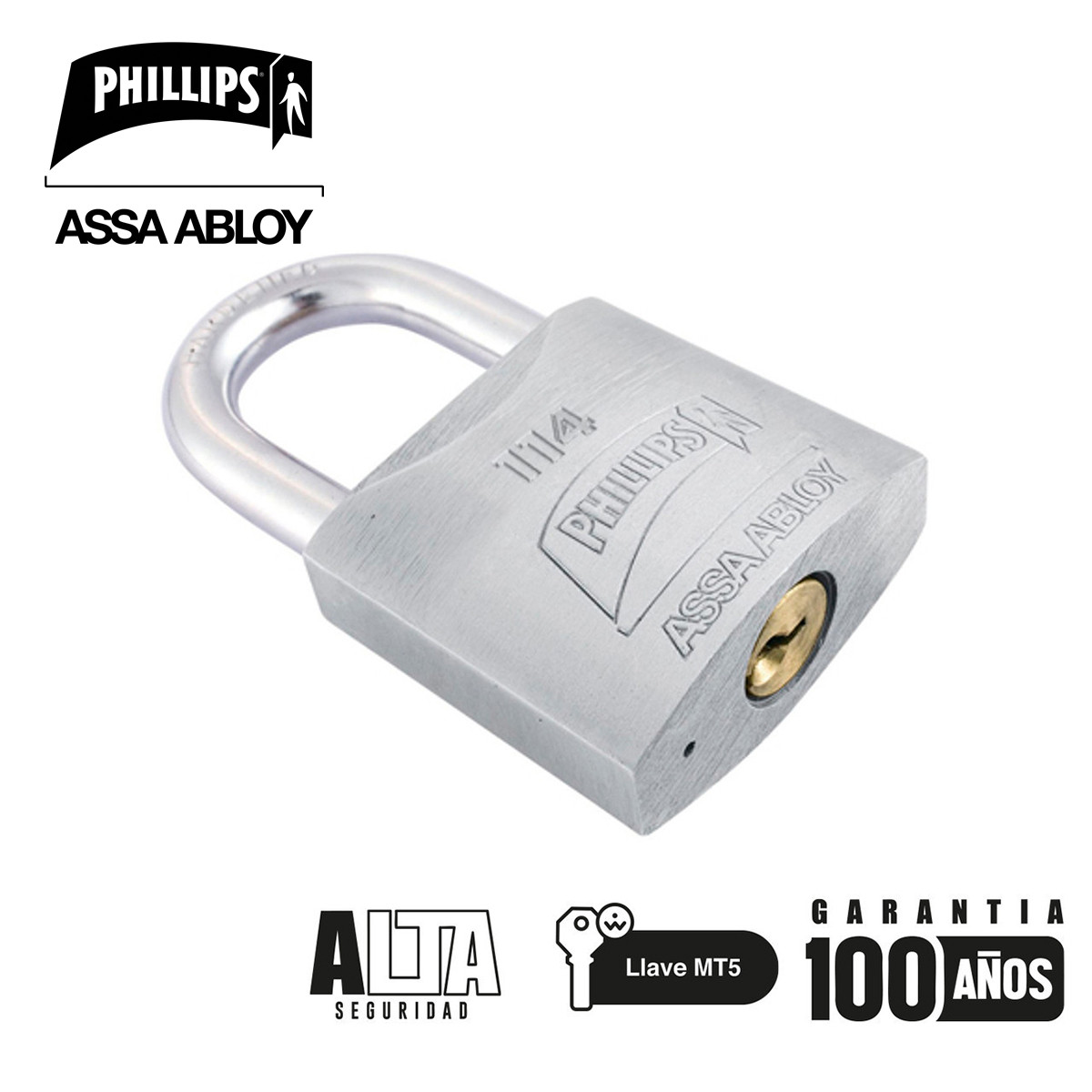 PHILLIPS - CANDADO METALICO 114 BLI STER