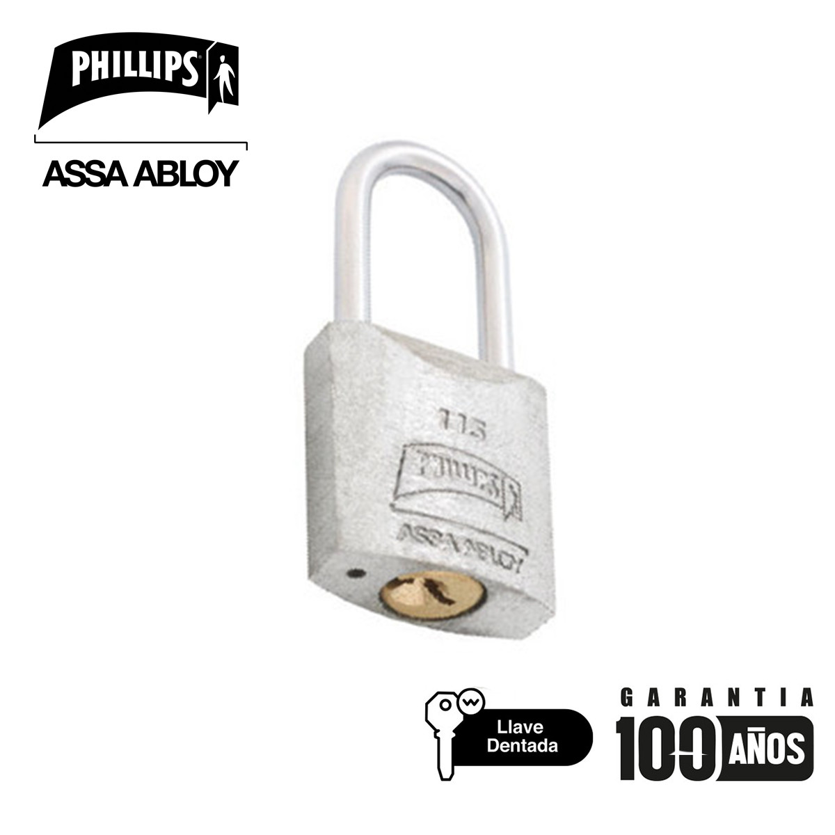 PHILLIPS - CANDADO METALICO 115GL B LISTER