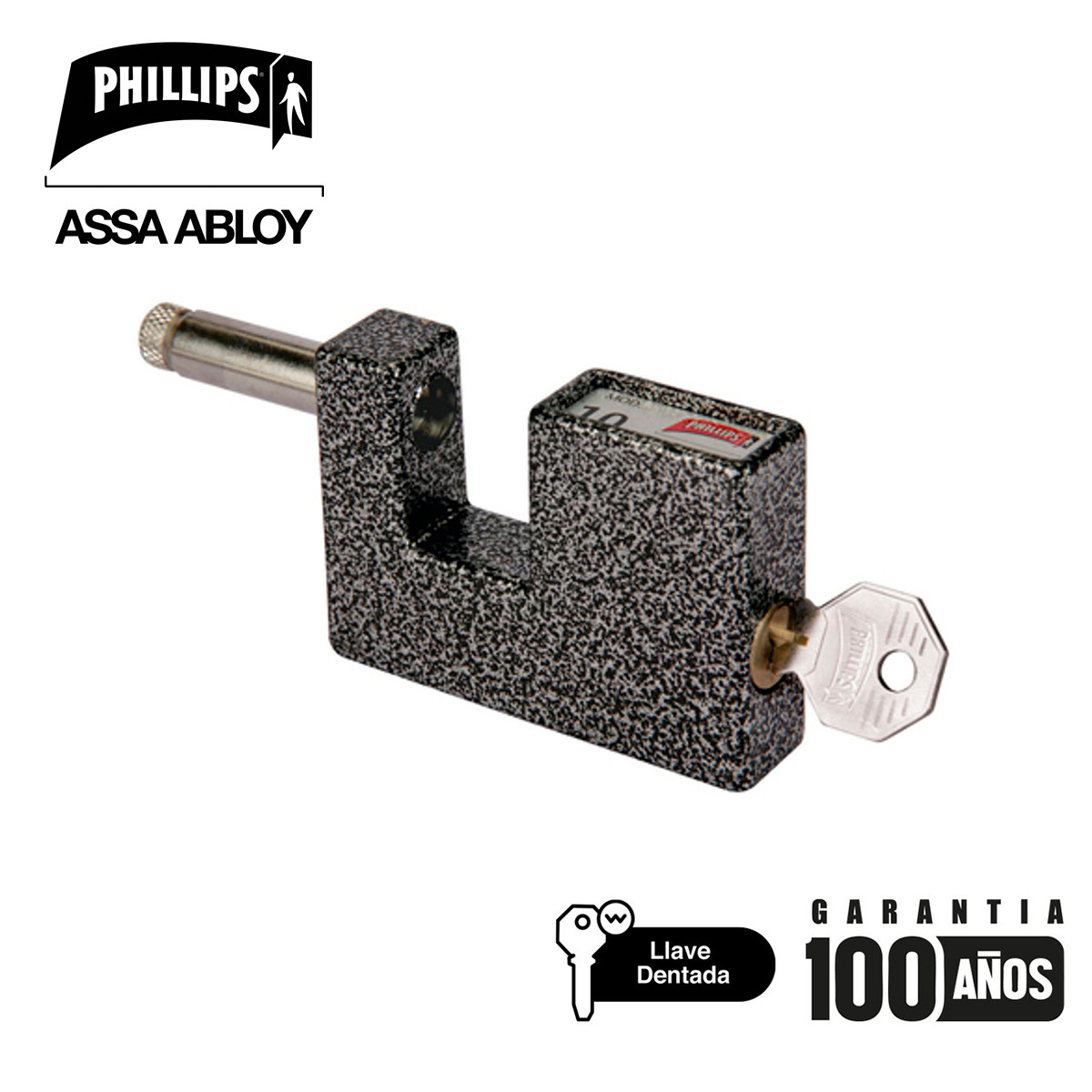 PHILLIPS - CANDADO CORTINA 10AMPMETALICO CAJA