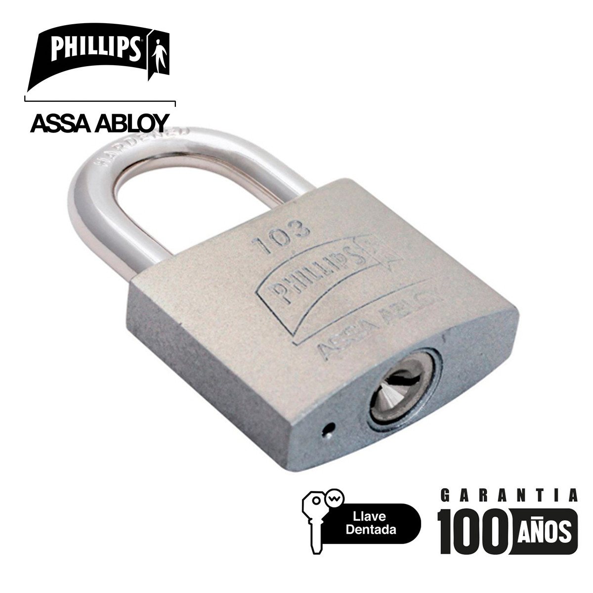 PHILLIPS - CANDADO HIERRO 103 CAJA