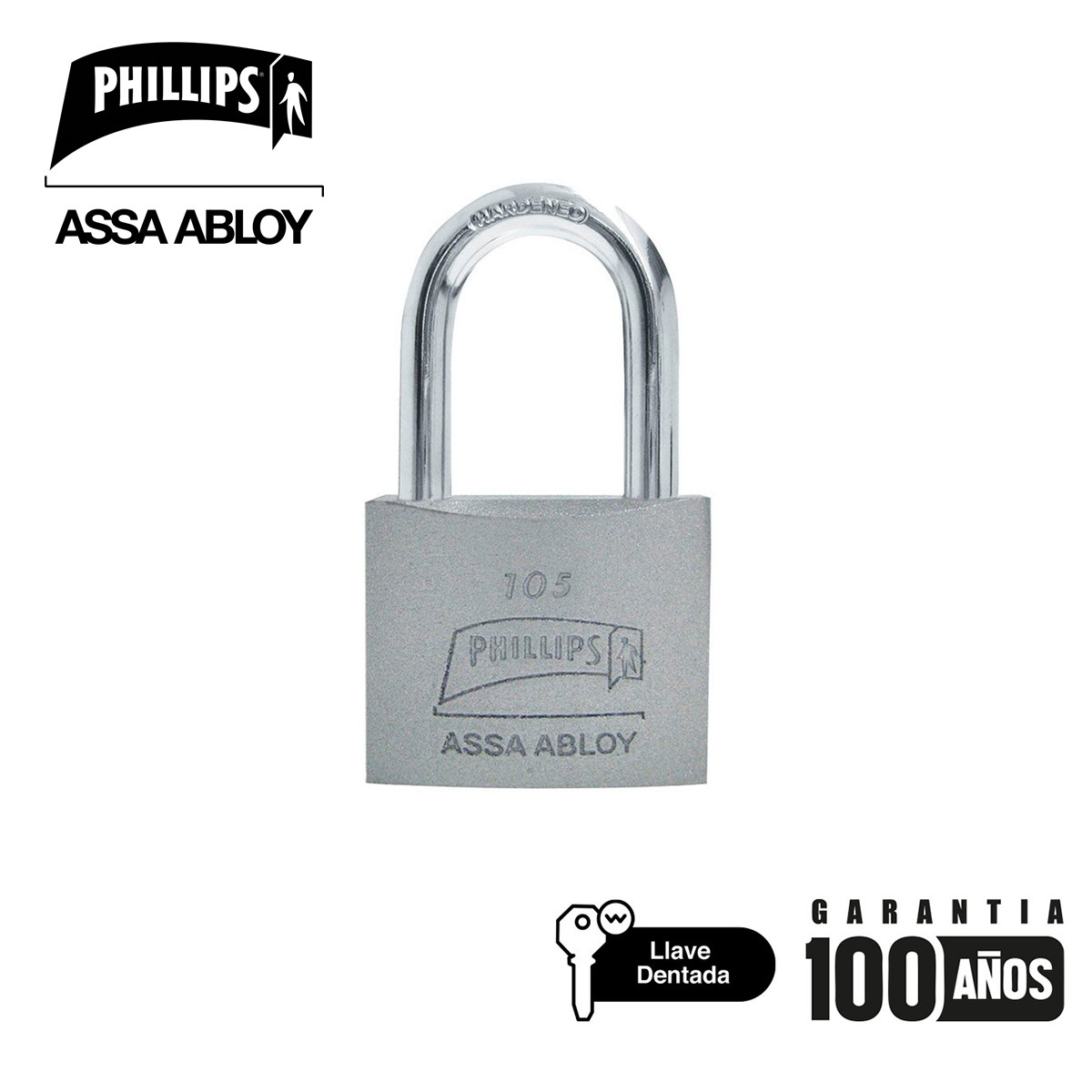 PHILLIPS - CANDADO HIERRO 105 CAJA