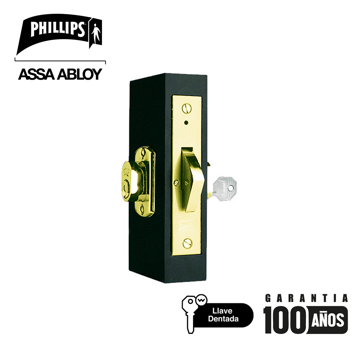 PHILLIPS - MOD. 400 DC DOBLE CILINDRO LATON PULIDO