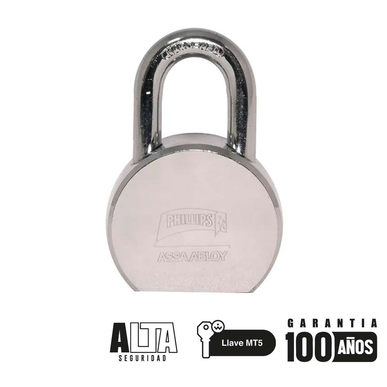 PHILLIPS - CANDADO ACERO HD-65