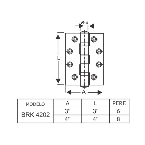 BRUKEN - BRK4202 SSS 3X3X3 BIS CU 304MB4202I3X3X3/BRK4202