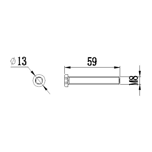 BRUKEN - BRK3912 TORNILLO LARGO ESPECIA/P-CARRETILLAS