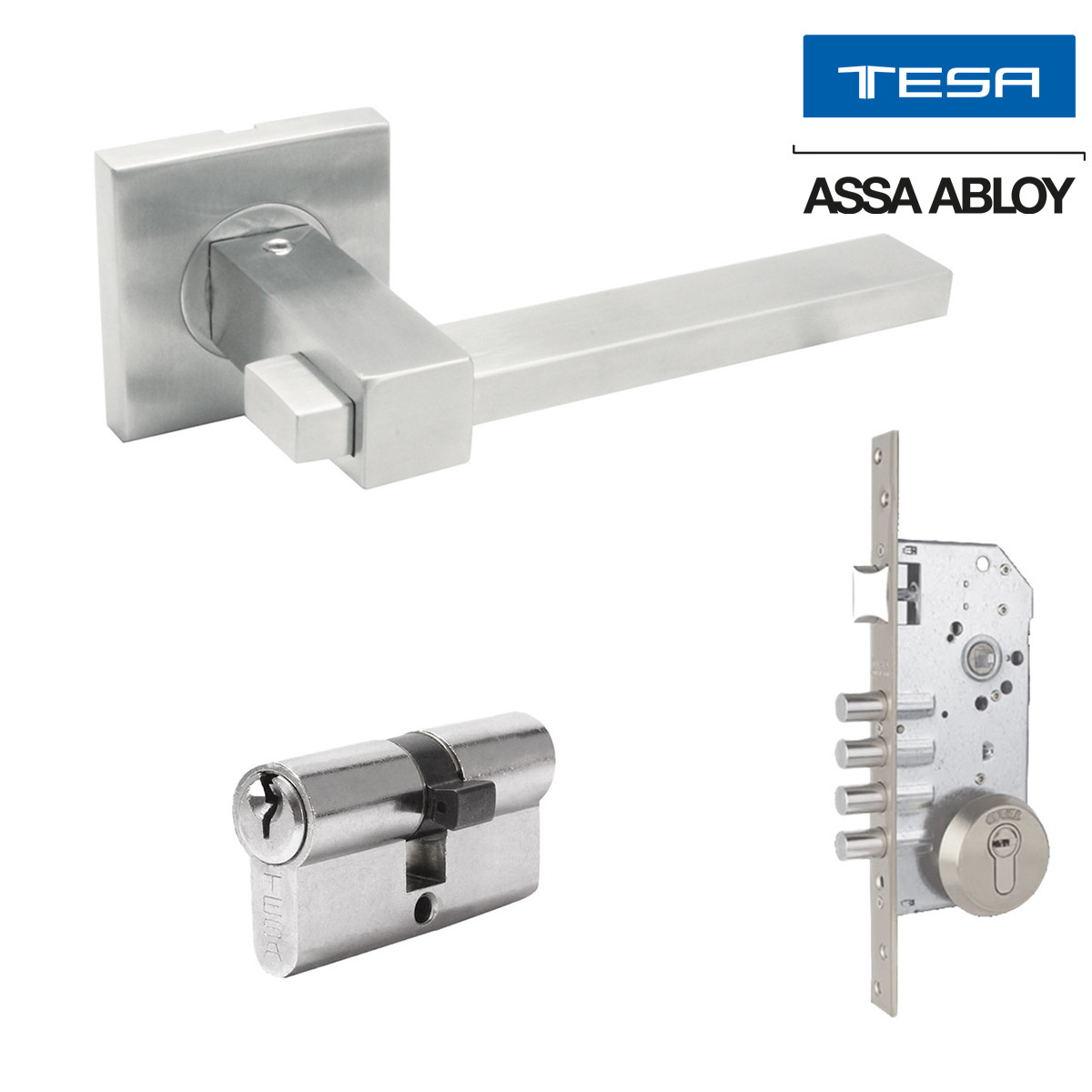 TESA - GENOVA DOBLE ROSETA MANIJA-M REVERSIBLE RB100 T5 LL 35X35 VISUAL MTO (MAKE TO ORDER)