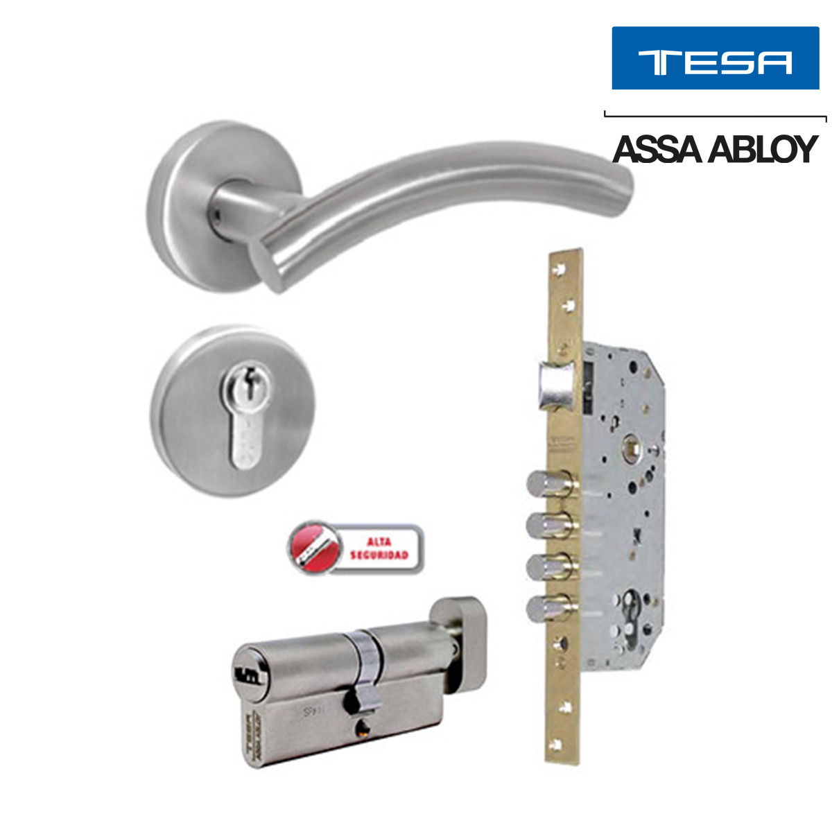 TESA - VARESE PLACA LARGA DOBLE ROSETA MANIJA-MANIJA REVERSIBLE RB100 T60 CAJA MTO (MAKE TO ORDER) LLAVE-MARIPOSA