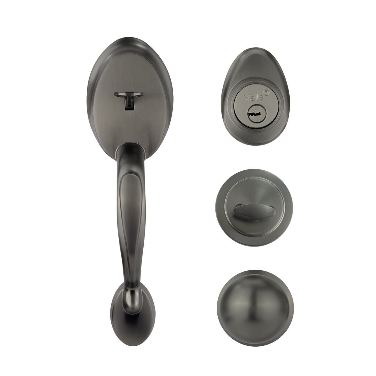 YALE - GATILLO TUXTLA GUM METAL LLAVE- MARIPOSA