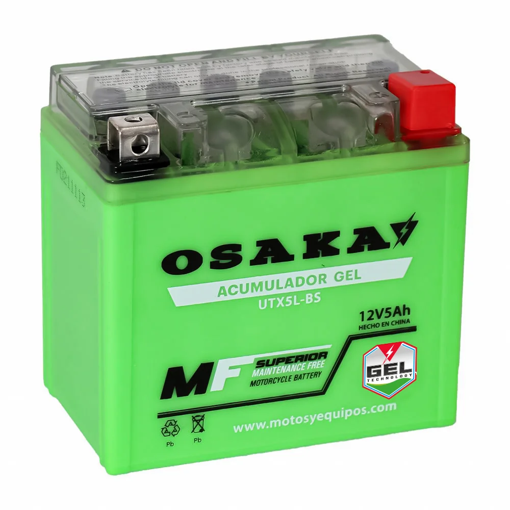 ACUMULADOR GEL OSAKA UTX5L-BS (YTX5L-BS) (10 PIEZAS X CAJA)