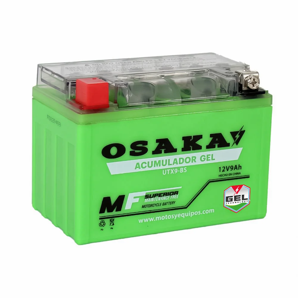 ACUMULADOR GEL OSAKA UTX9-BS (YTX9-BS) (8 PIEZAS X CAJA)