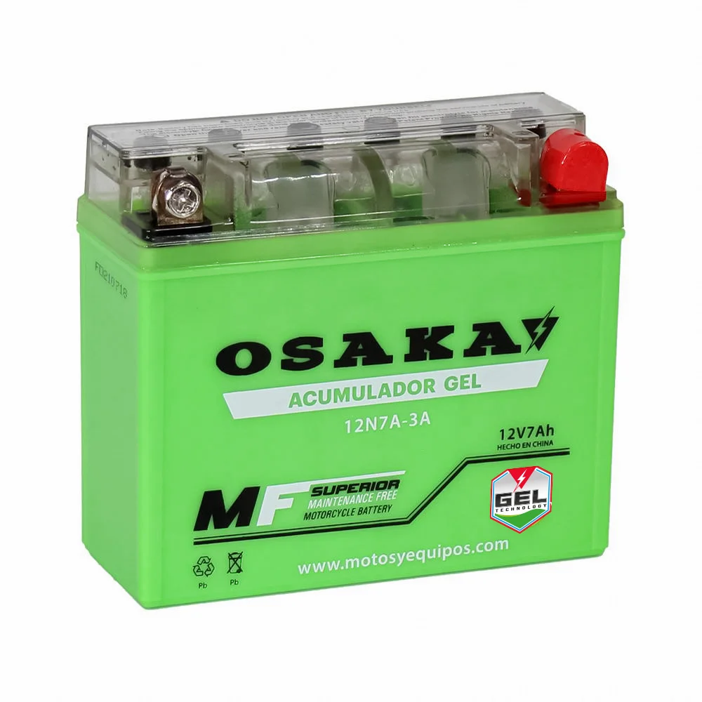 ACUMULADOR GEL OSAKA 12N7A-3A (10 PIEZAS X CAJA)