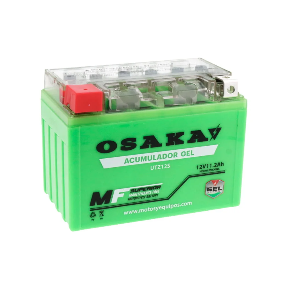 ACUMULADOR GEL OSAKA UTZ12S (YTZ12S) (8 PIEZAS X CAJA)