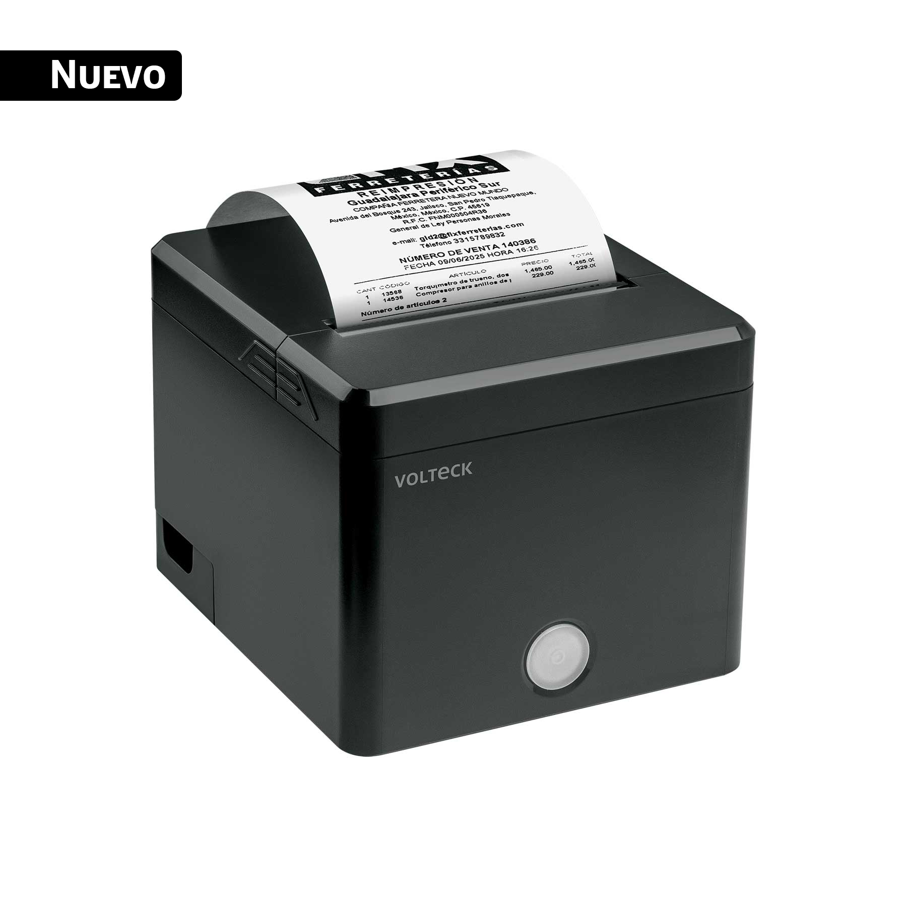 Impresora de tickets 58/80mm, USB+BT, autocorte, VOLTECK