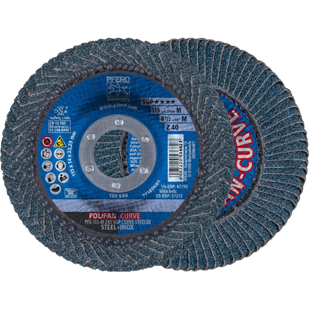 Disco laminado 115 x 22.23 mm Gran Rendimiento Para Acero y Acero Inoxidable PFERD 67689032