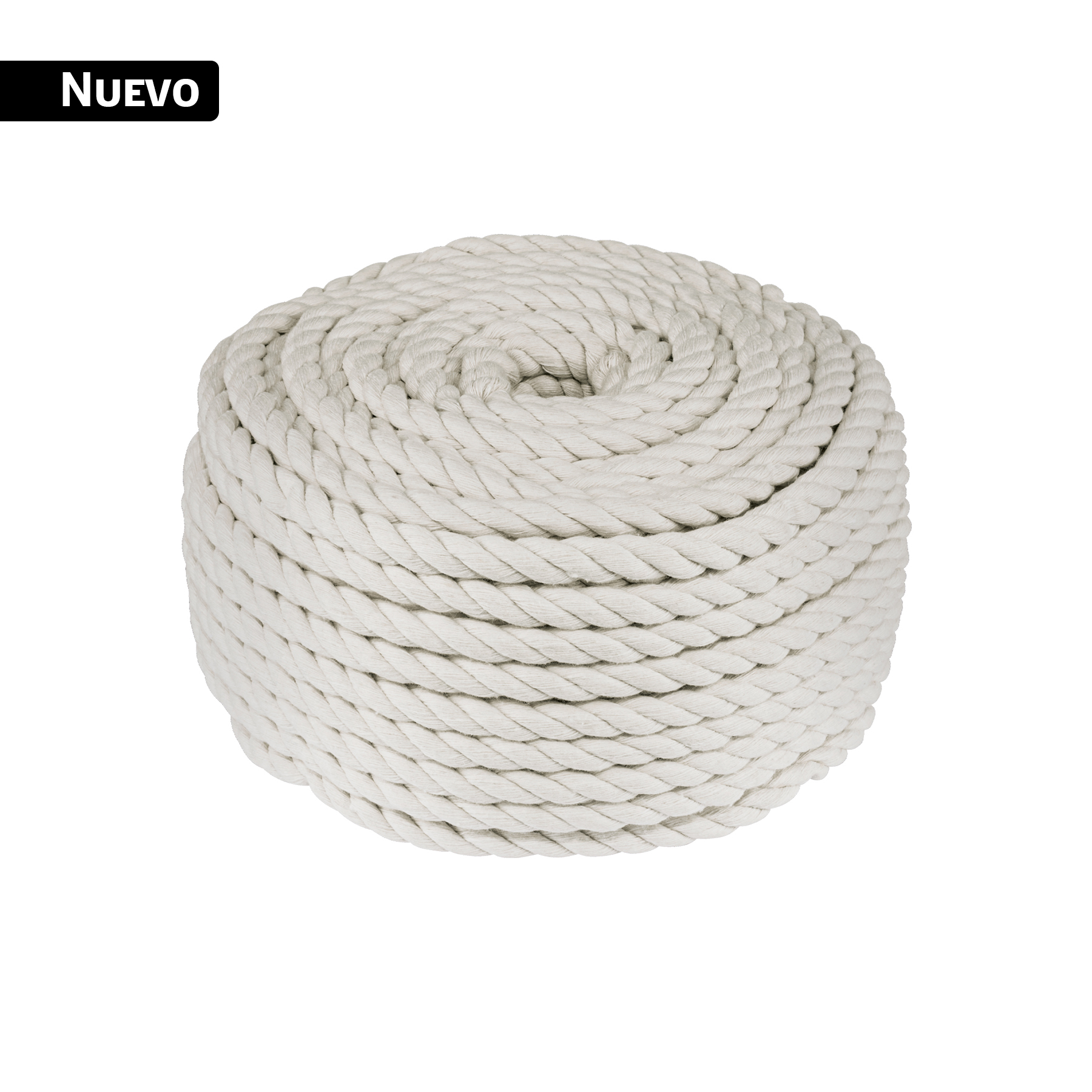 Piola de algodón de 10 mm, rollo, natural, 1 kg, FIERO