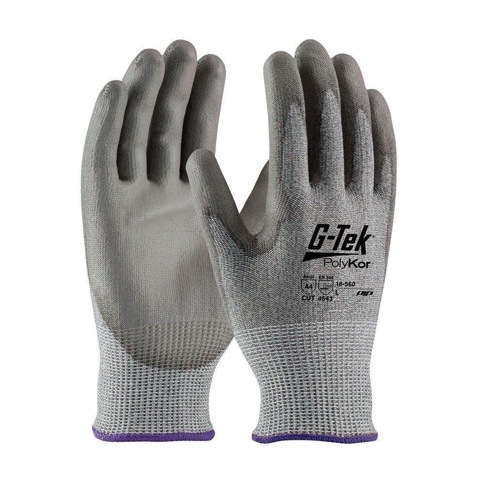 Guantes de Polykor con Recubrimiento de Poliuretano Gris PIP 16-560