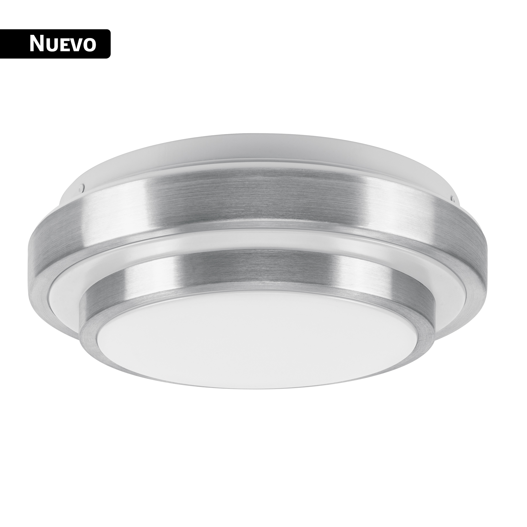 Luminario LED plafón decorativo 15W 6500K, metálico, BASIC