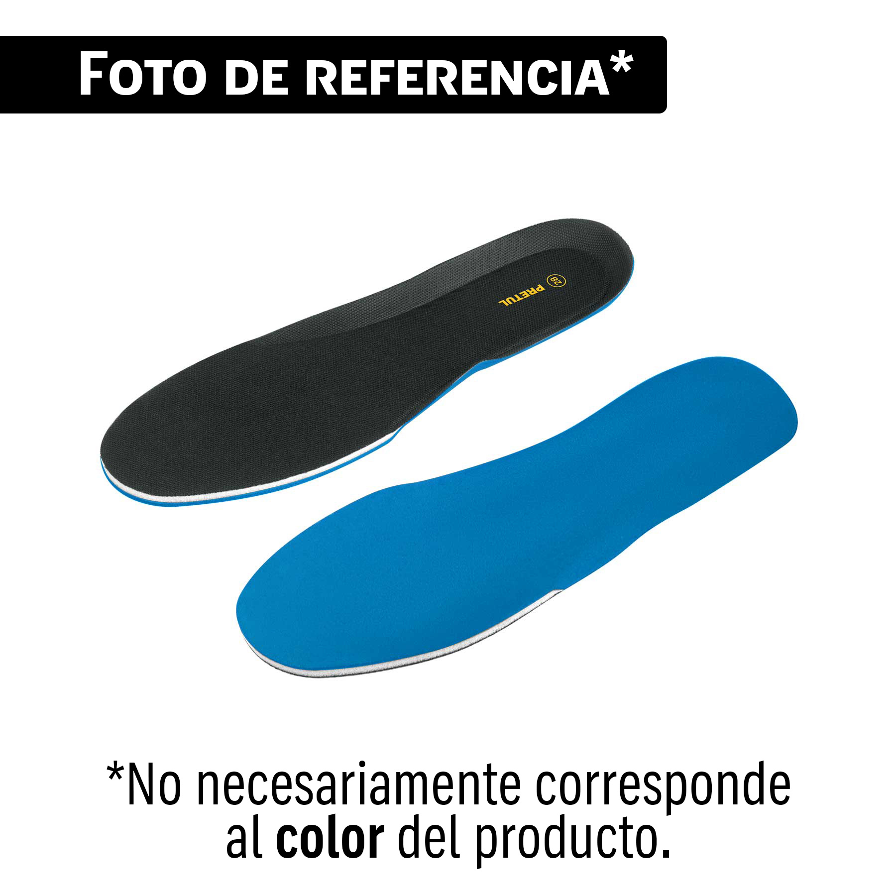 Par de plantillas para tenis, talla 24, PRETUL