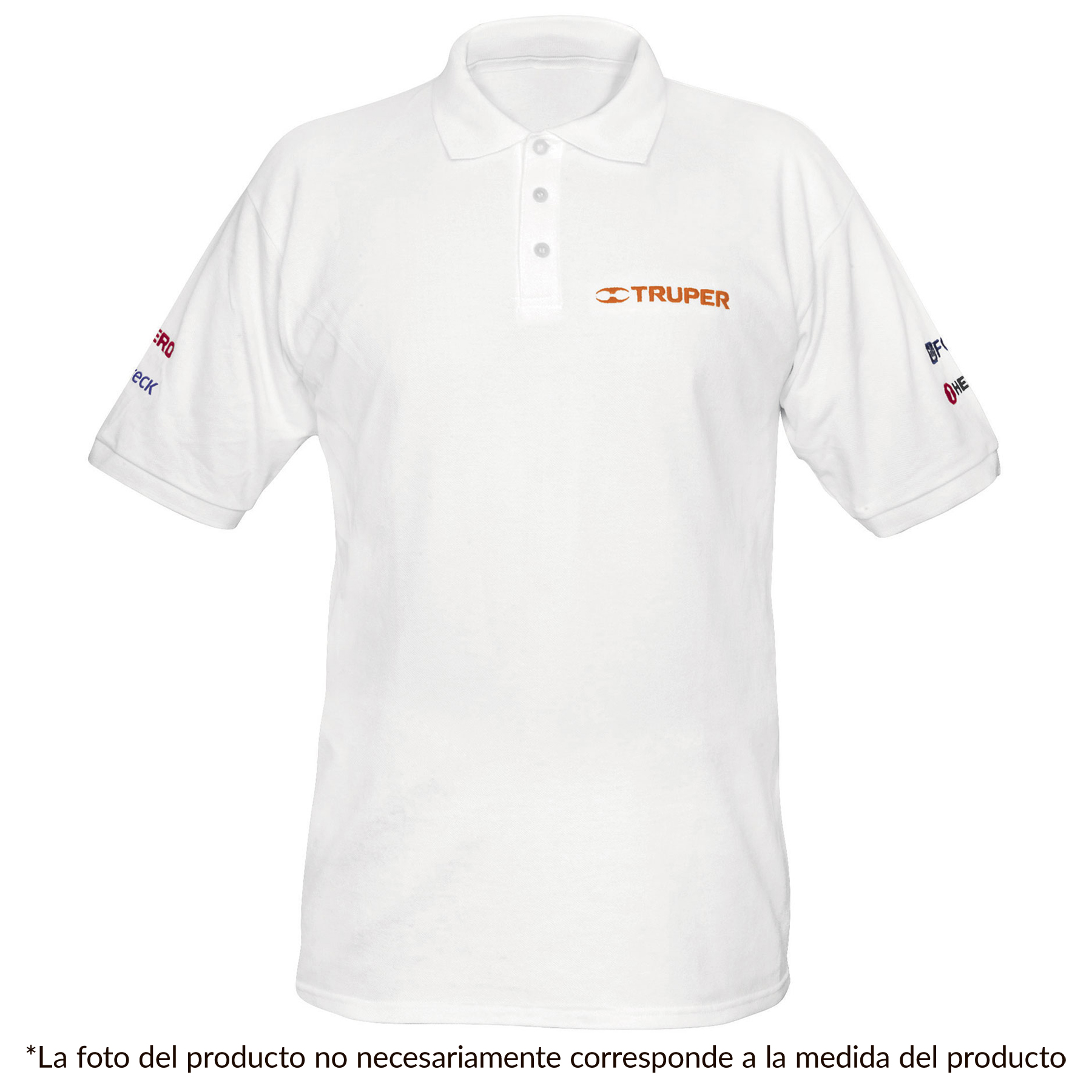 60452 POL BC XG TRUPER Playera tipo polo blanca para caballero