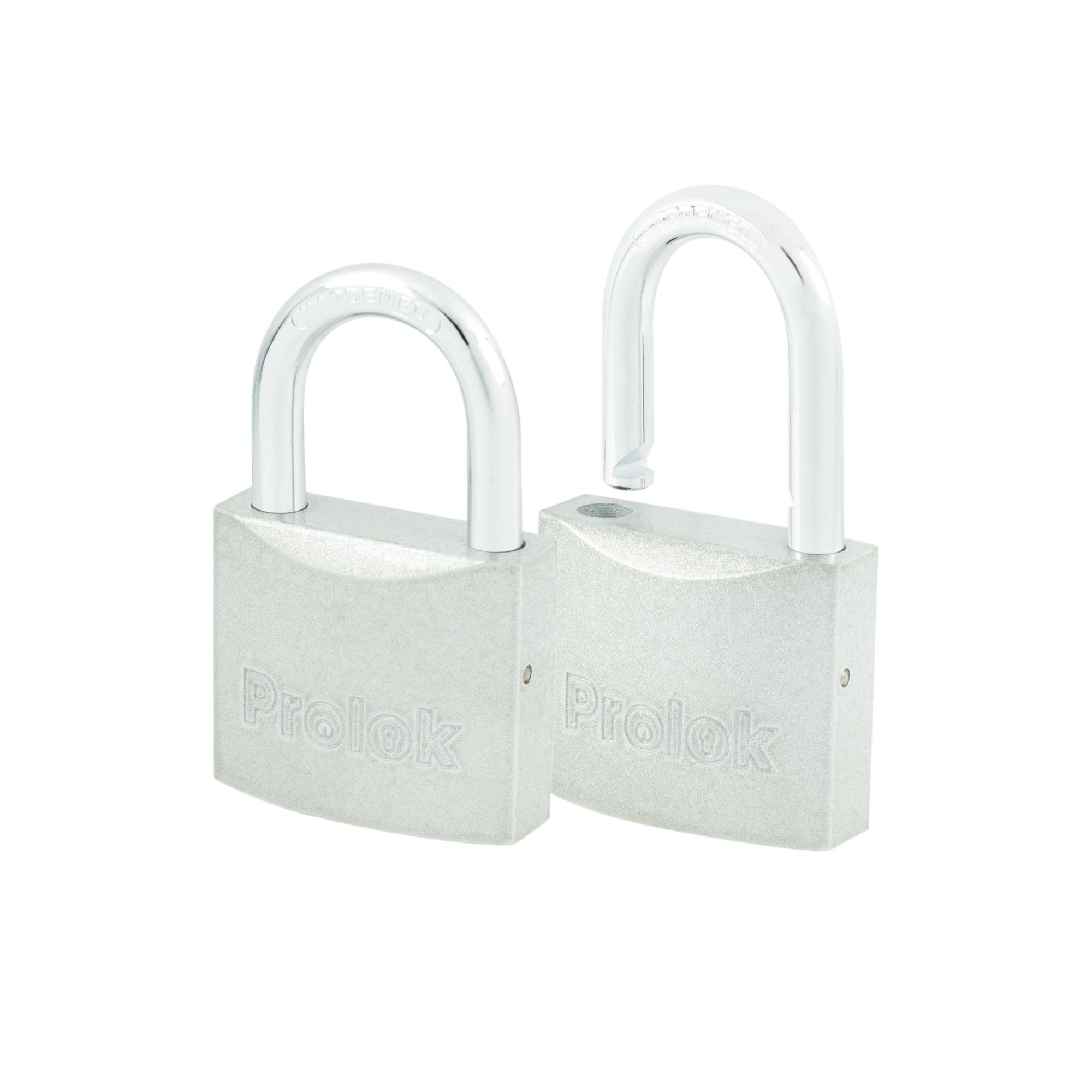 Juego de candados de acero cortos 45 mm, llave estándar, 2 piezas Prolok