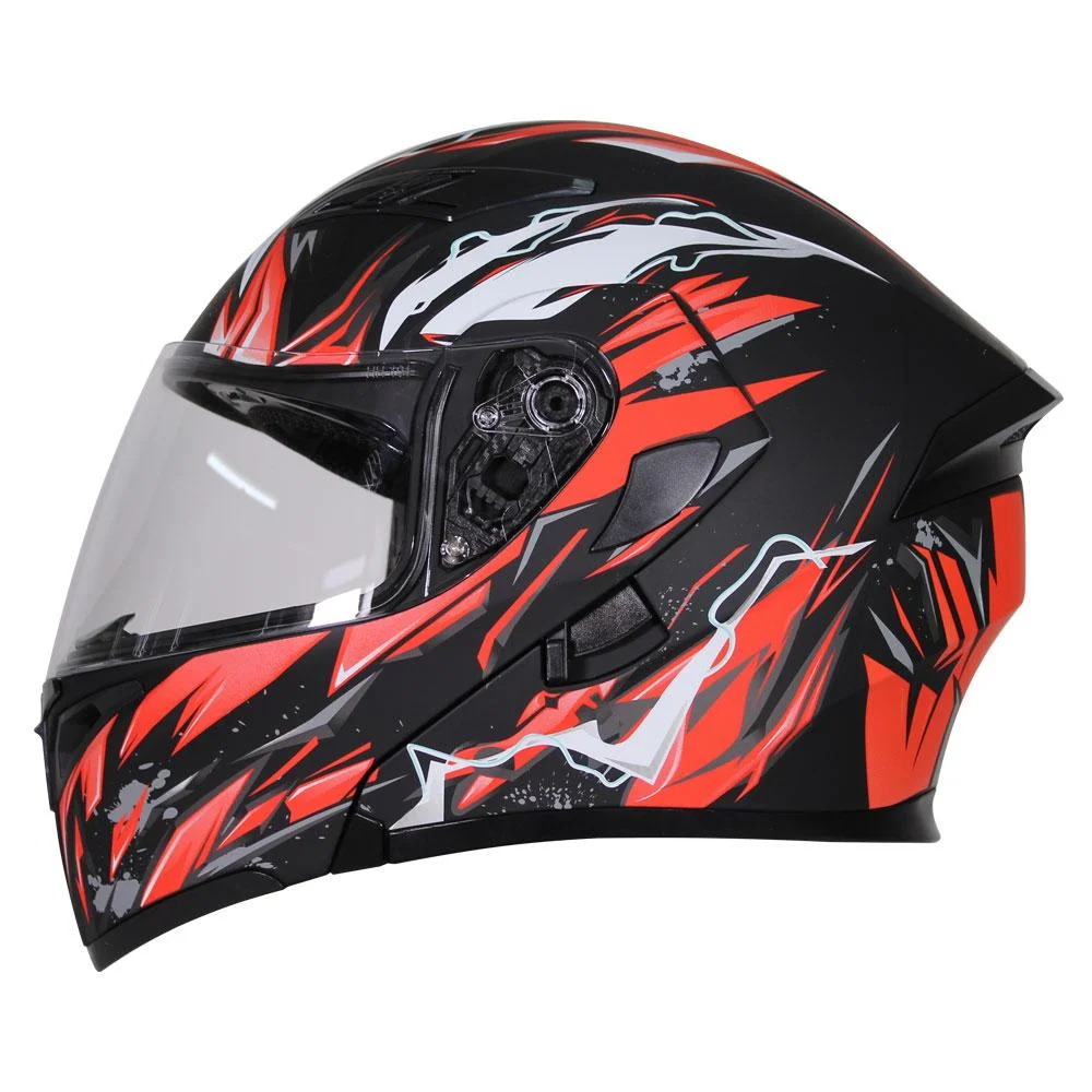 CASCO ABATIBLE R7 RACING UNSCARRED ELECTRIC DOBLE MICA DOT X