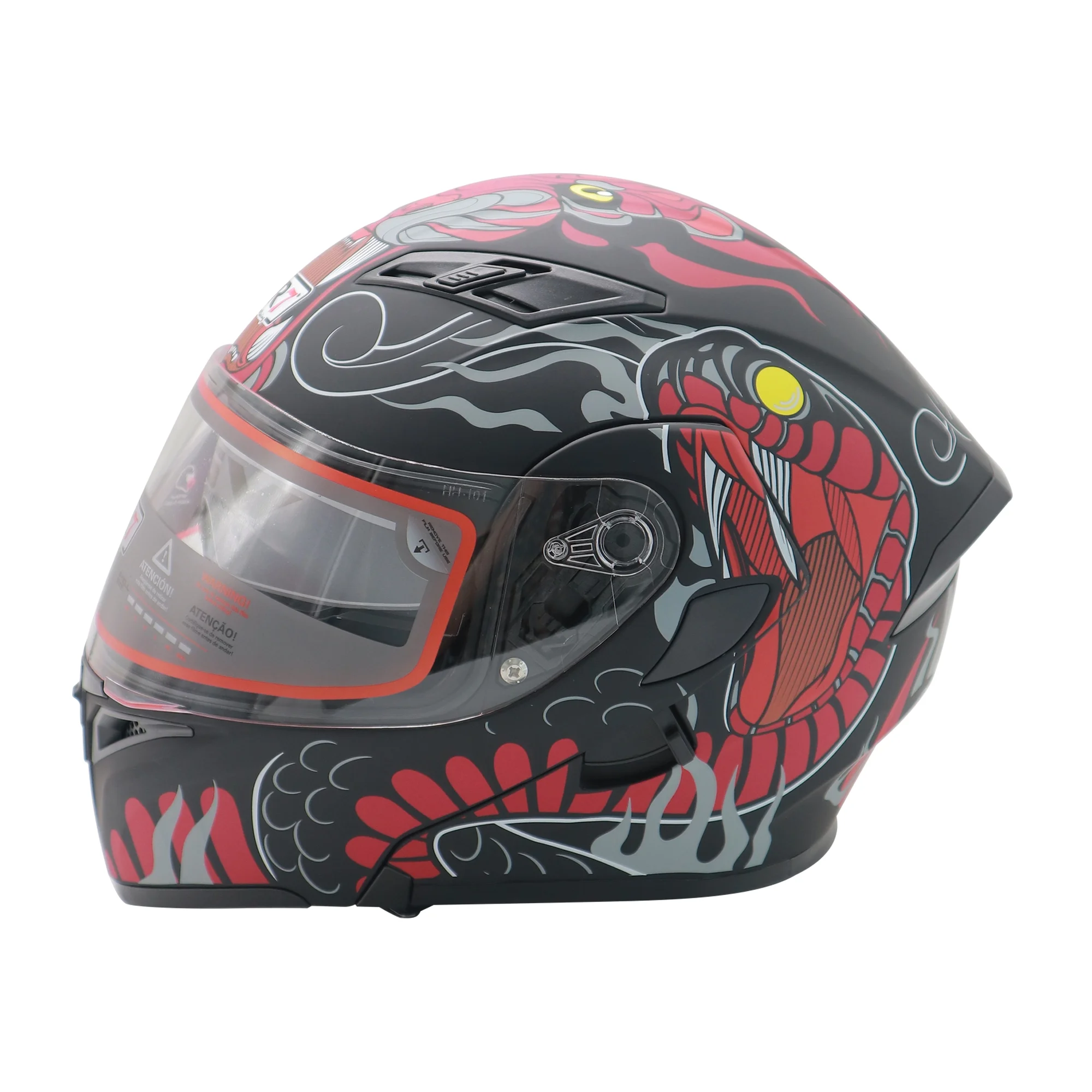 CASCO ABATIBLE R7 RACING UNSCARRED SNAKE DOBLE MICA DOT XXL