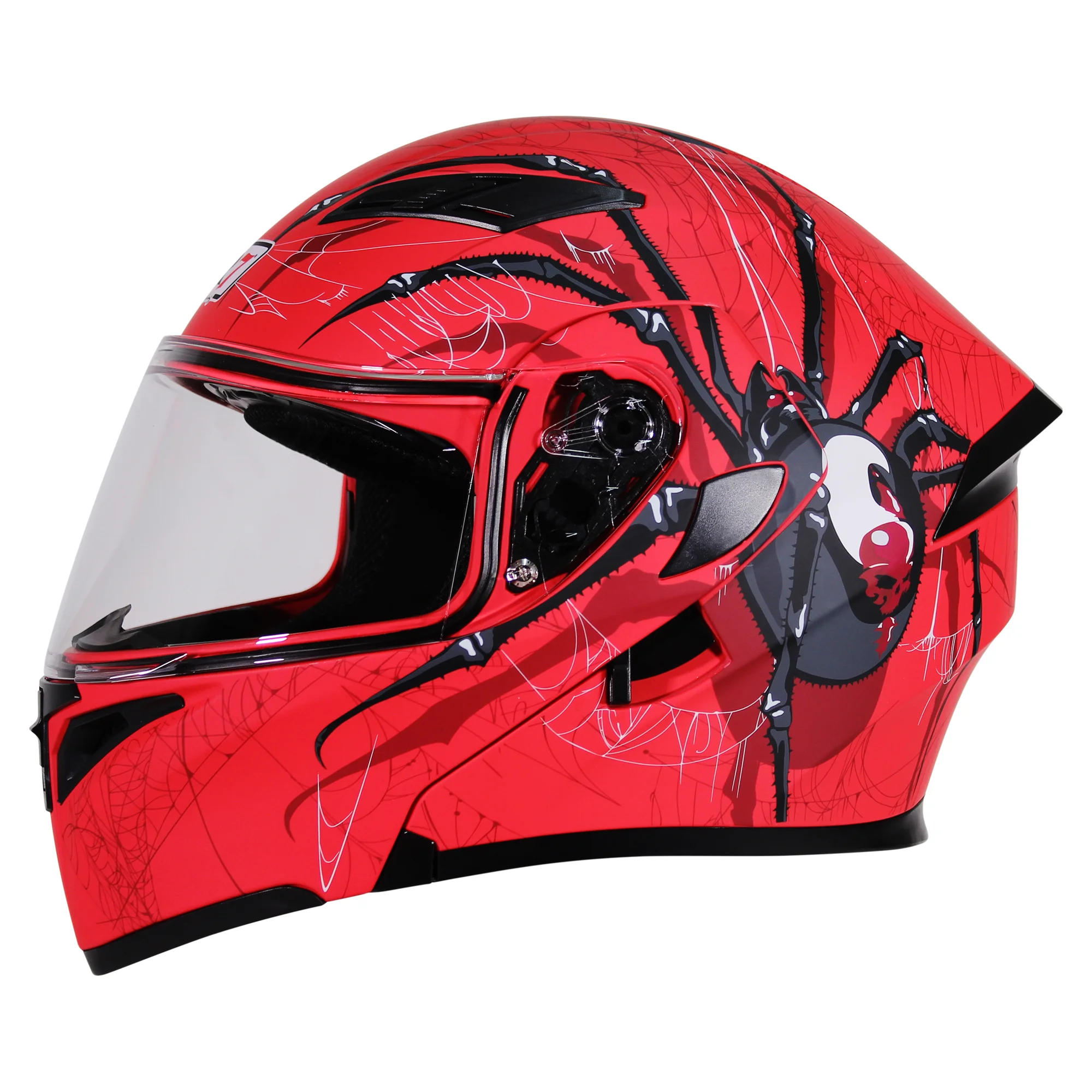 CASCO ABATIBLE R7 RACING UNSCARRED SPIDER DOBLE MICA DOT S N