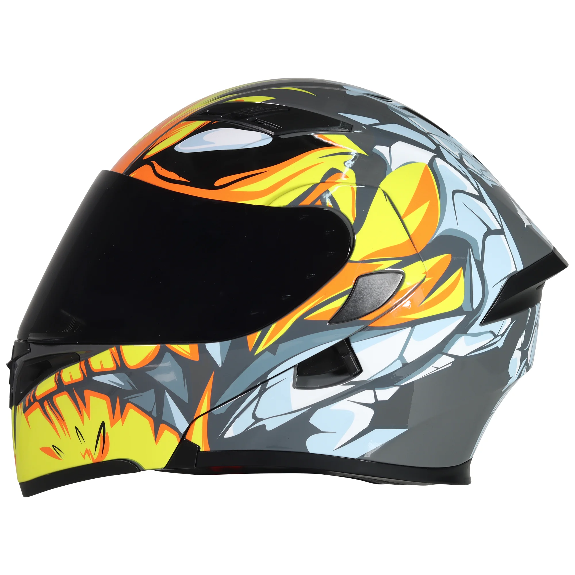 CASCO ABATIBLE R7 RACING UNSCARRED INFLAMES DOBLE MICA DOT X