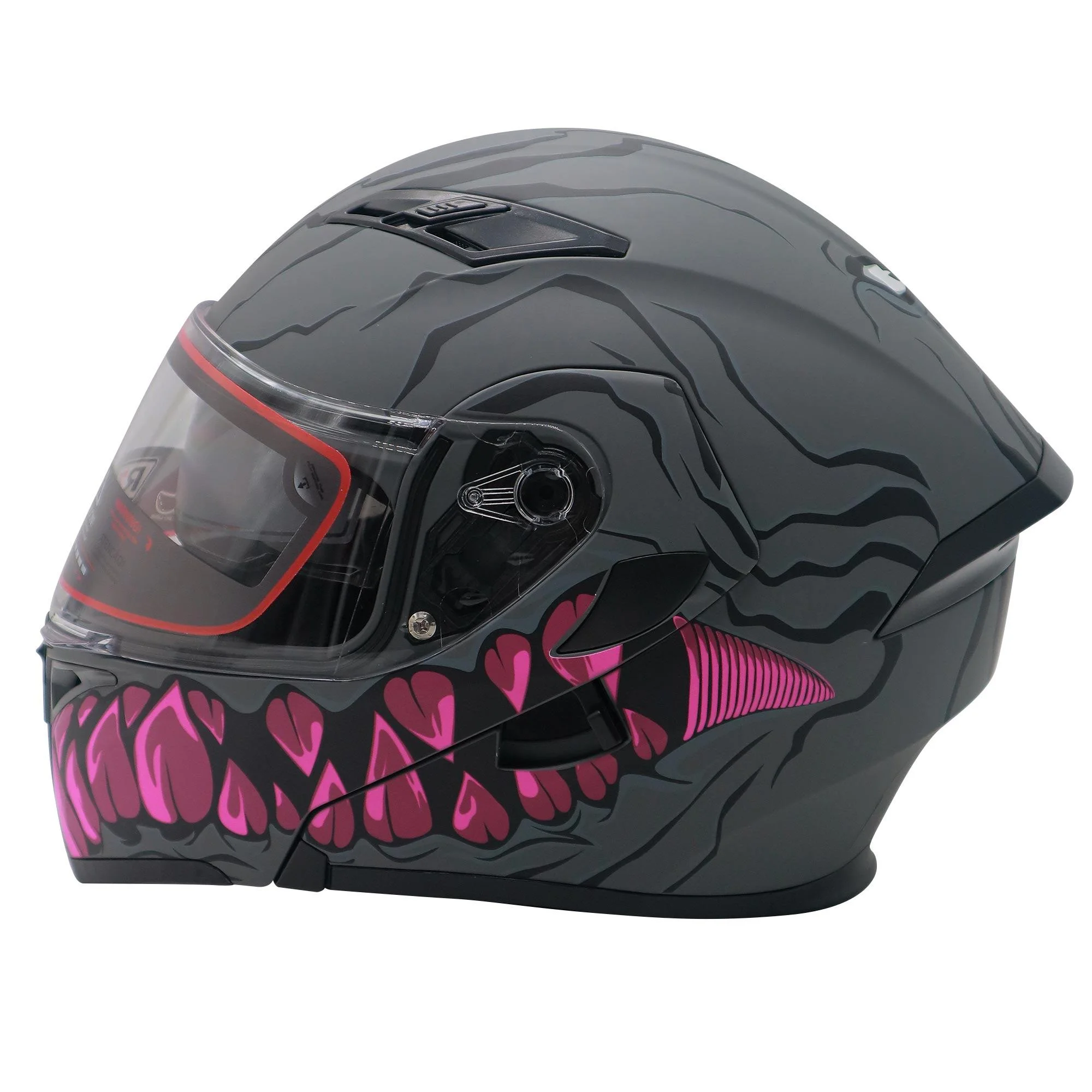 CASCO ABATIBLE R7 RACING UNSCARRED FREAK SMILE DOBLE MICA DO