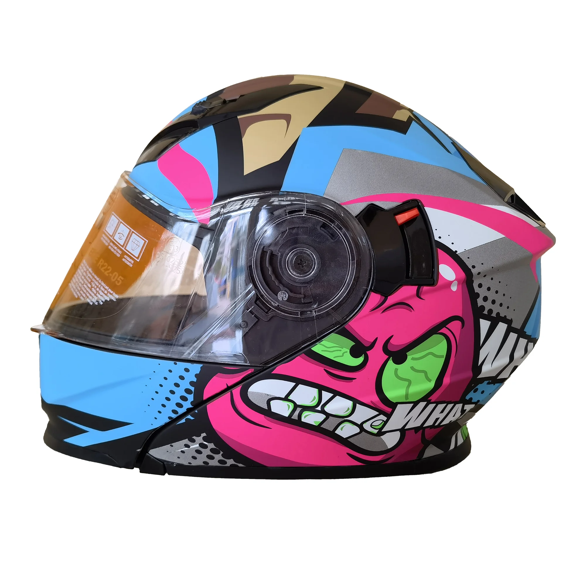 CASCO ABATIBLE R7 RACING EXPERT EGG DOBLE MICA DOT XXL AZUL